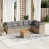 Image de Vidaxl Salon De Jardin Avec Coussins 8pcs MÃ©lange Beige RÃ©sine TressÃ©e