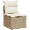 Image de Vidaxl Salon De Jardin 11 Pcs Avec Coussins Beige RÃ©sine TressÃ©e