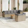 Image de Vidaxl Salon De Jardin Avec Coussins 9pcs MÃ©lange Beige RÃ©sine TressÃ©e