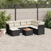 Image de Vidaxl Salon De Jardin 8 Pcs Avec Coussins Noir RÃ©sine TressÃ©e