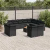 Image de Vidaxl Salon De Jardin Avec Coussins 13 Pcs Noir RÃ©sine TressÃ©e