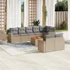 Image de vidaXL Salon de jardin avec coussins 9pcs mélange beige résine tressée