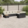 Image de Vidaxl Salon De Jardin 10 Pcs Avec Coussins Noir RÃ©sine TressÃ©e
