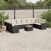 Image de Vidaxl Salon De Jardin 11 Pcs Avec Coussins Noir RÃ©sine TressÃ©e