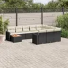 Image de Vidaxl Salon De Jardin 11 Pcs Avec Coussins Noir RÃ©sine TressÃ©e
