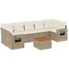 Image de Vidaxl Salon De Jardin Avec Coussins 8 Pcs Beige RÃ©sine TressÃ©e