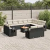 Image de Vidaxl Salon De Jardin Avec Coussins 13 Pcs Noir RÃ©sine TressÃ©e