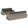 Image de Vidaxl Salon De Jardin 8 Pcs Avec Coussins Gris RÃ©sine TressÃ©e
