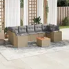 Image de Vidaxl Salon De Jardin Avec Coussins 8 Pcs Beige RÃ©sine TressÃ©e