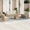 Image de Vidaxl Salon De Jardin Avec Coussins 8 Pcs Beige RÃ©sine TressÃ©e