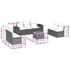 Image de Vidaxl Salon De Jardin Avec Coussins 8 Pcs Beige RÃ©sine TressÃ©e