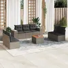 Image de Vidaxl Salon De Jardin 8 Pcs Avec Coussins Gris RÃ©sine TressÃ©e