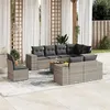 Image de vidaXL Salon de jardin 9 pcs avec coussins gris résine tressée3257873