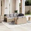 Image de Vidaxl Salon De Jardin 11 Pcs Avec Coussins Beige RÃ©sine TressÃ©e
