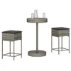Image de Vidaxl Ensemble De Bar De Jardin 3 Pcs Et Coussins Gris RÃ©sine TressÃ©e
