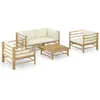 Image de Vidaxl Ensemble De Bar De Jardin Avec Coussins 5 Pcs Marron Poly Rotin