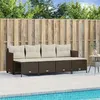 Image de vidaXL Salon de jardin avec coussins 5 pcs marron résine tressée3261534