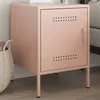 Image de vidaXL Table de chevet rose 36x39x50,5 cm acier