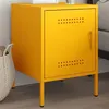 Image de vidaXL Table de chevet jaune moutarde 36x39x50,5 cm acier842916