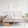 Image de vidaXL Tables de chevet 2 pcs rose 36x39x50,5 cm acier