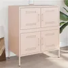Image de vidaXL Buffet rose 68x39x79 cm acier