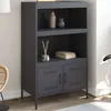 Image de vidaXL Buffet haut anthracite 68x39x113 cm acier