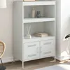 Image de vidaXL Buffet haut blanc 68x39x113 cm acier842975