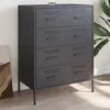 Image de vidaXL Buffet anthracite 68x39x89 cm acier