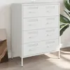 Image de vidaXL Buffet blanc 68x39x89 cm acier