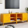Image de vidaXL Meubles TV 2 pcs jaune moutarde 68x39x50,5 cm acier843001