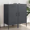 Image de vidaXL Buffets 2 pcs anthracite 36x39x79 cm acier843017