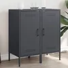 Image de vidaXL Buffets 2 pcs anthracite 36x39x79 cm acier