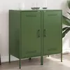 Image de vidaXL Buffets 2 pcs vert olive 36x39x79 cm acier843021