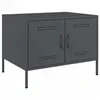 Image de vidaXL Table basse anthracite 68x50x50,5 cm acier843032