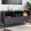 Image de vidaXL Meuble TV anthracite 100,5x39x50,5 cm acier