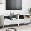 Image de vidaXL Meubles TV 2 pcs blanc 68x39x50,5 cm acier843053