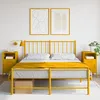 Image de vidaXL Tables de chevet 2 pcs jaune moutarde 36x39x68 cm