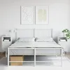 Image de vidaXL Tables de chevet 2 pcs blanc 36x39x68 cm acier laminÃ© Ã  froid