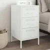 Image de vidaXL Table de chevet blanc 36x39x68 cm acier843088