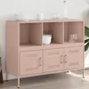 Image de vidaXL Vidaxl Buffet Rose 100,5x39x79 Cm Acier