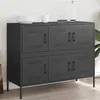 Image de vidaXL Buffet noir 100,5x39x79 cm acier843096