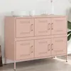 Image de vidaXL Buffet rose 100,5x39x79 cm acier843097