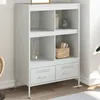 Image de vidaXL Buffet haut blanc 68x39x101,5 cm acier