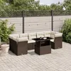 Image de vidaXL Vidaxl Salon De Jardin 8 Pcs Avec Coussins Marron Résine Tressée