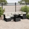 Image de Vidaxl Salon De Jardin 8 Pcs Avec Coussins Noir RÃ©sine TressÃ©e