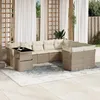 Image de Vidaxl Salon De Jardin Avec Coussins 10 Pcs Beige RÃ©sine TressÃ©e