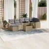 Image de Vidaxl Salon De Jardin Avec Coussins 8 Pcs Beige RÃ©sine TressÃ©e