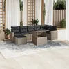 Image de Vidaxl Salon De Jardin 8 Pcs Avec Coussins Gris Clair RÃ©sine TressÃ©e