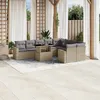 Image de Vidaxl Salon De Jardin Avec Coussins 10 Pcs Beige RÃ©sine TressÃ©e