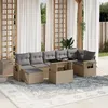 Image de Vidaxl Salon De Jardin Avec Coussins 8 Pcs Beige RÃ©sine TressÃ©e